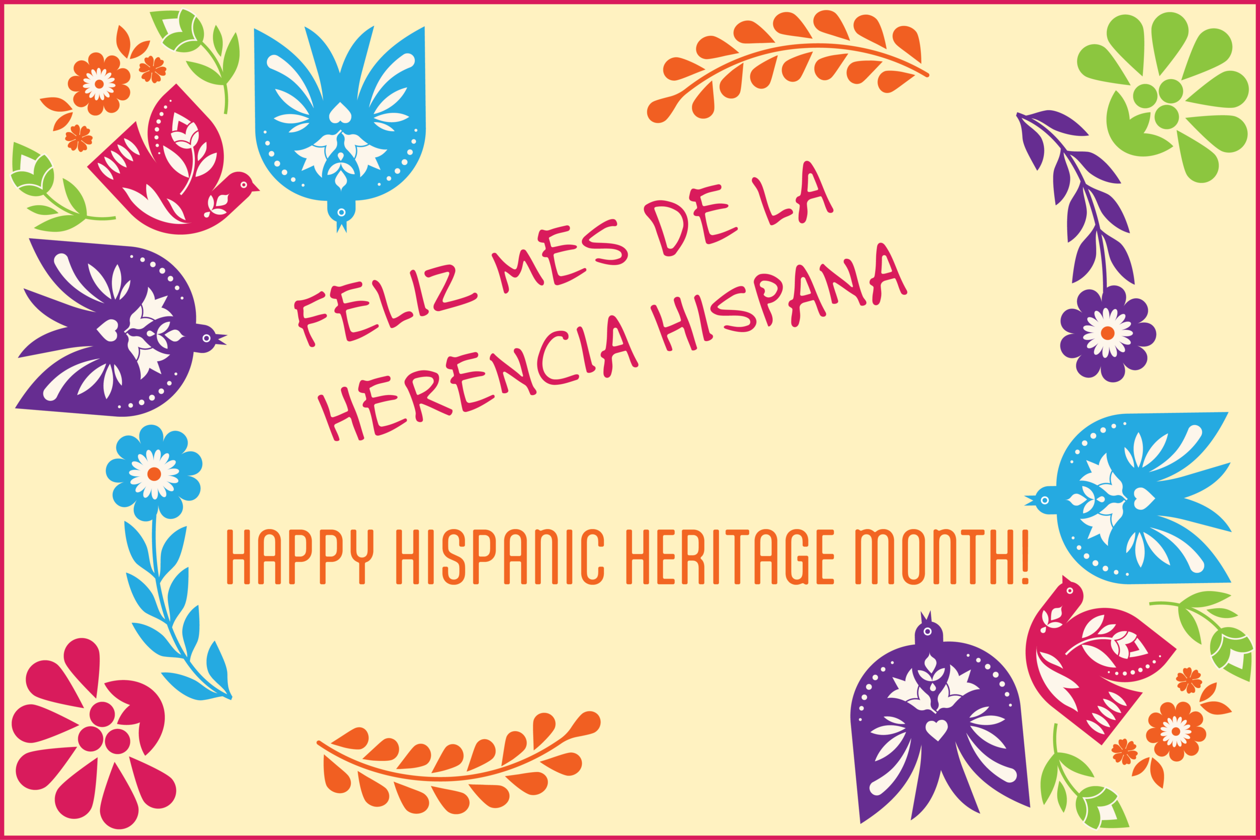 Multicoloredl collage for Hispanic Heritage Month image